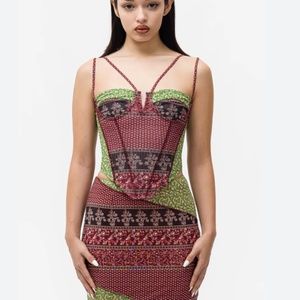 Miaou Apex Corset in Pinot Paisley